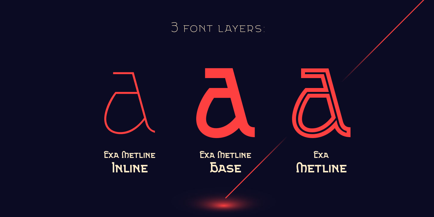 Exa Metline Base Font preview